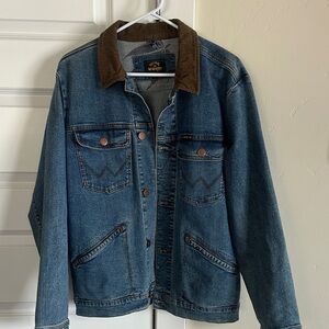 Wrangler Denim Jacket with Brown Corduroy Collar